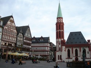 Römerplatz at the Heart of Old Town Frankfurt