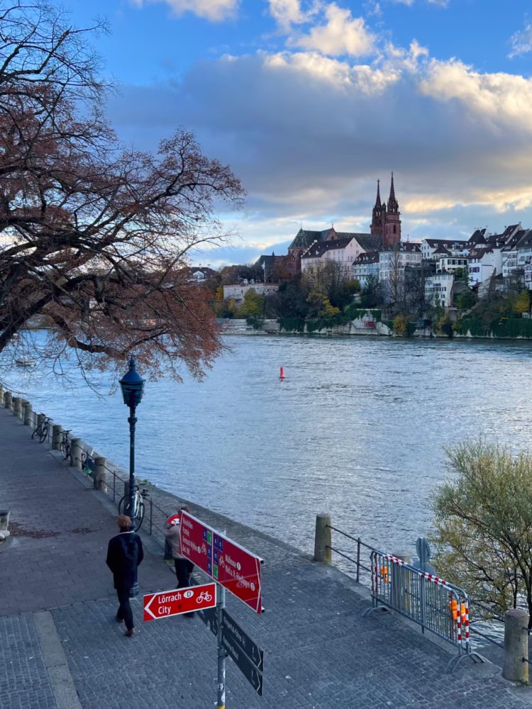Basel Minster on the Rhine River