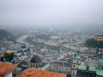 Salzburg on a misty morning
