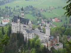 Schloss Neuschwanstein Castle is near Munich in Bavaria