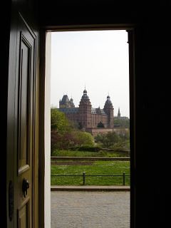 Schloss Johannisberg Viewed from the Pompejanum in Aschaffenburg