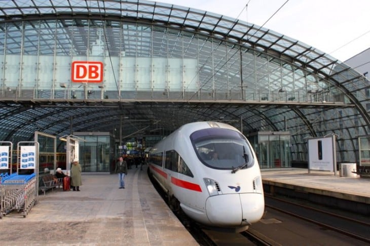 ICE Train Leaving Berlin Hauptbahnhof