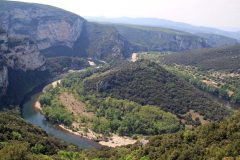 The Meandering Ardèche River in France