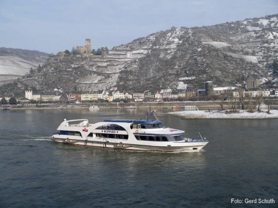 KD Boppard Rhine Boat in Winter