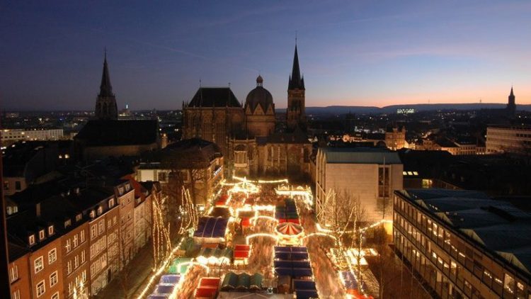 Christmas Market in Aachen, Germany, is open in 2023.