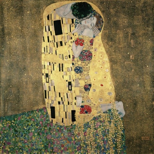Gustav Klimt's The Kiss / Der Kuss in the Belvedere in Vienna, Austria