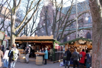 Basler Weihnachtsmarkt on Münsterplatz -- one of three markets in Basel