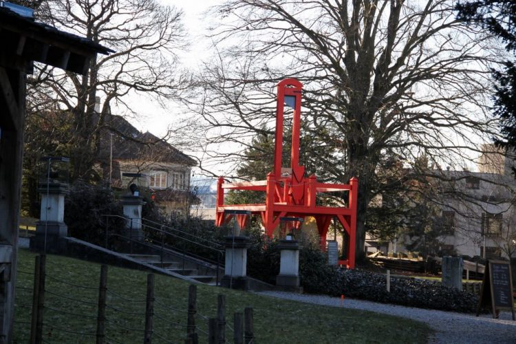 Guillotine in the gardens of the Bern History Museum