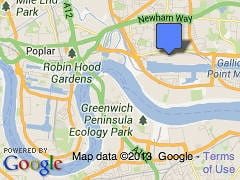 Google Map to Novotel London Excel