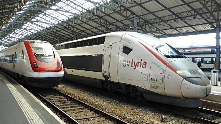 TGV Lyria Train in Lausanne