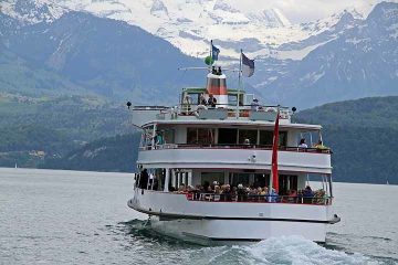 Boat on the Thunersee in Switzerland