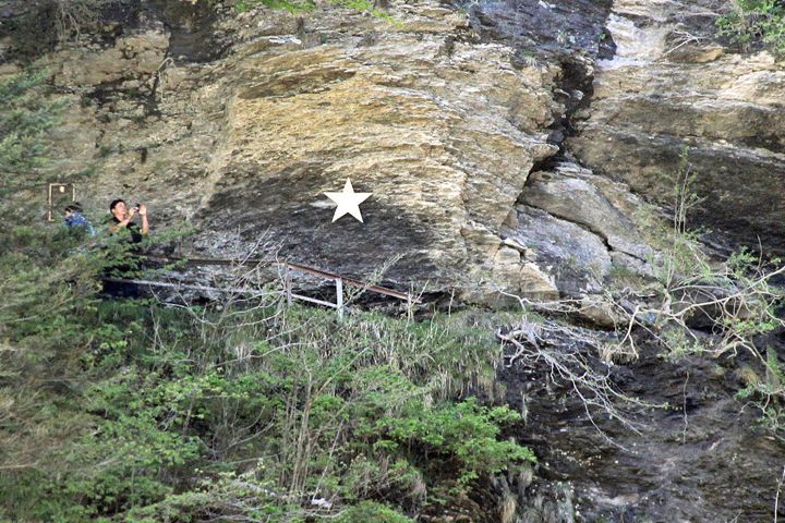 White Star at the Reichenbach Waterfalls in Switzerland