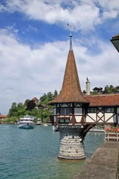 Water Tower of Schloss Oberhofen Castle Schloss Oberhofen Castle on the Thunersee