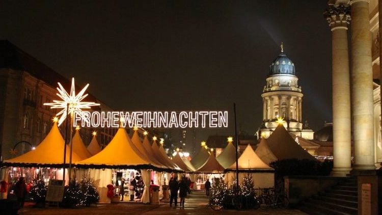Christmas Market at Gendarmenmarkt in Berlin. The market returns to one of the most beautiful squares in Berlin in 2021.