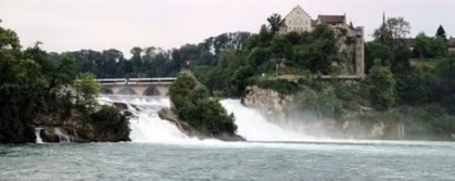 Train at the Rhine Falls