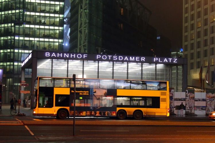 Berlin Bus at Potsdamer Platz Station