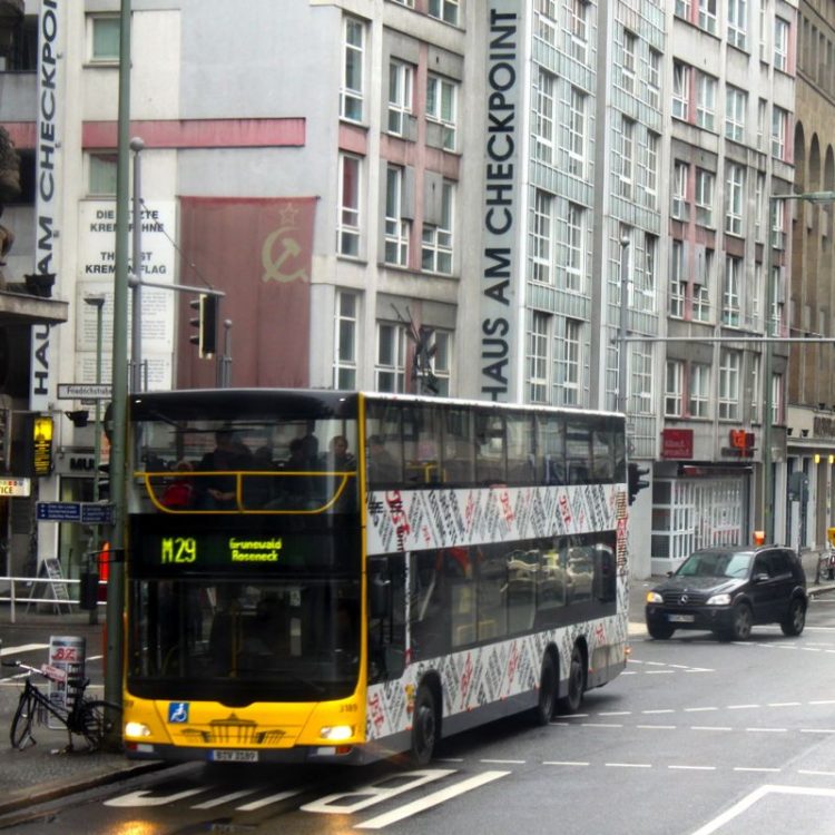 Berlin Bus M29 at Haus am Check Point Charlie