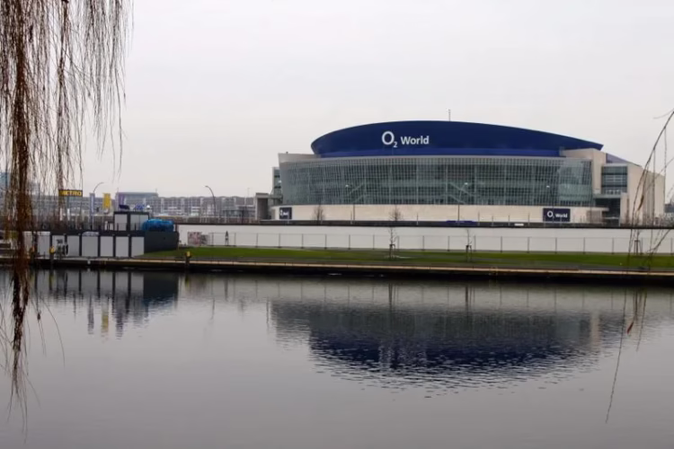 Berlin Wall and O2 Arena in Berlin