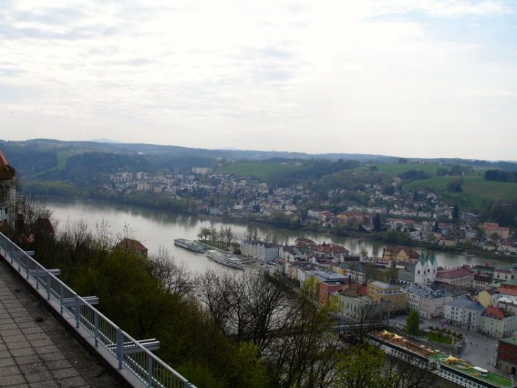 Confluence of the Danube and Inn Rivers in Passau