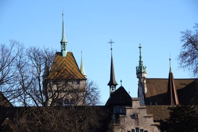 Roofline of the Swiss National Museum in Zurich