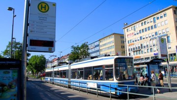 Tram at Stachus in Munich