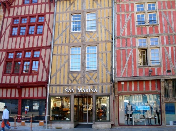 Half-Timbered Shop Facades in Troyes