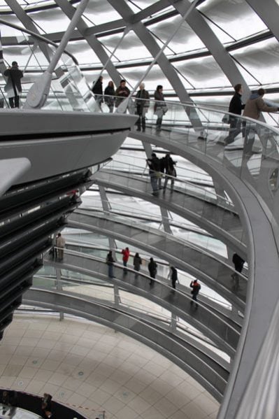 INside the Dome of the Reichstag