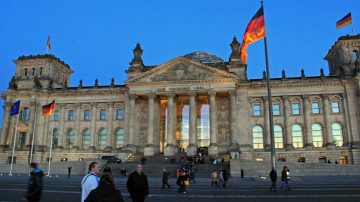 Reichstag in Berlin in the Early Evening