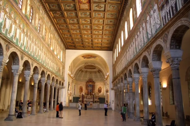 the nave of Sant'Apollinare Nuovo in Ravenna