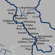Map of TransOcean MS Sans Souci Elbe Routes