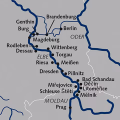Map of TransOcean MS Sans Souci Elbe Routes