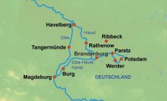 Map of Elbe-Havel-Canal