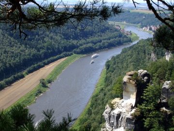 View of the Elbe from Bastei