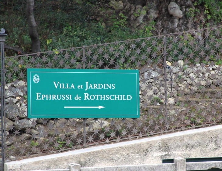 Ephrussi de Rothschild Villa and Gardens Sign Post