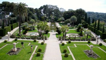 French Garden viewed from the Loggia of the Villa Ephrussi de Rothschild