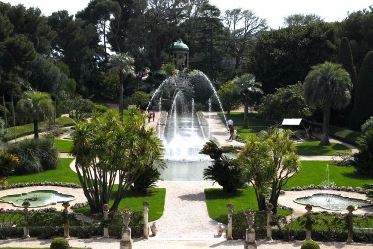 Fountains in the French Garden of the Villa Ephrussi de Rothschild