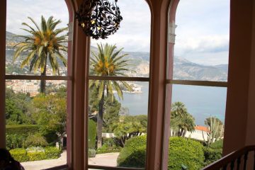 Views from the stair case of the Villa Ephrussi de Rothschild
