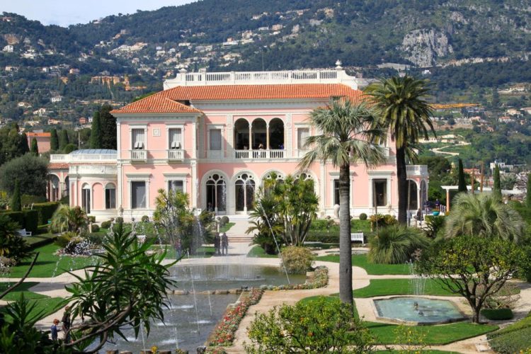 The pink Ephrussi de Rothschild Villa