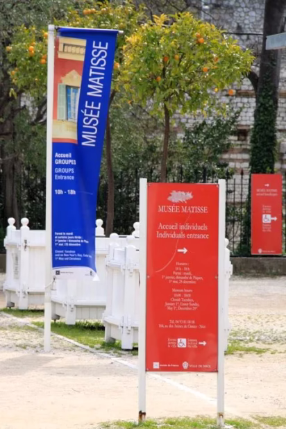 Flags outside the Matisse Museum