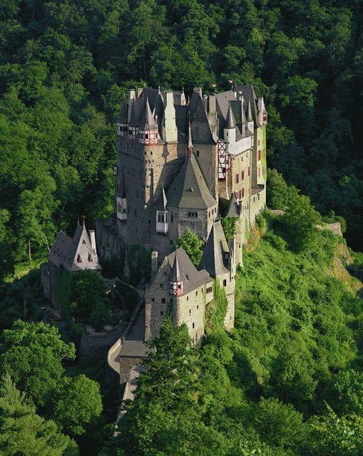 Aerial view of Burg Eltz