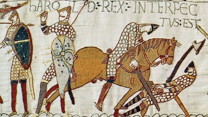 Harold Dead in the Bayeux Tapestry