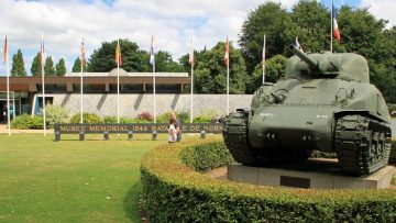 US Tank in front of the Battle of Normandy Memorial Museum in Bayeux