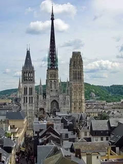 Rouen Cathedral viewed from the Gros Horloge.