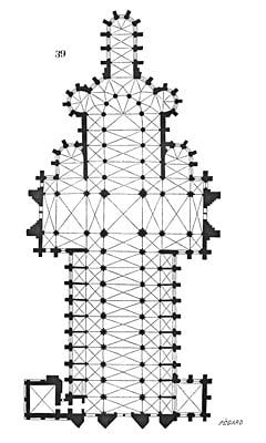 Floor Plan of Rouen Cathedral