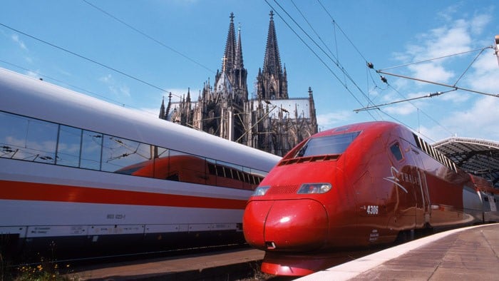 TGV Thalys and ICE train in Köln