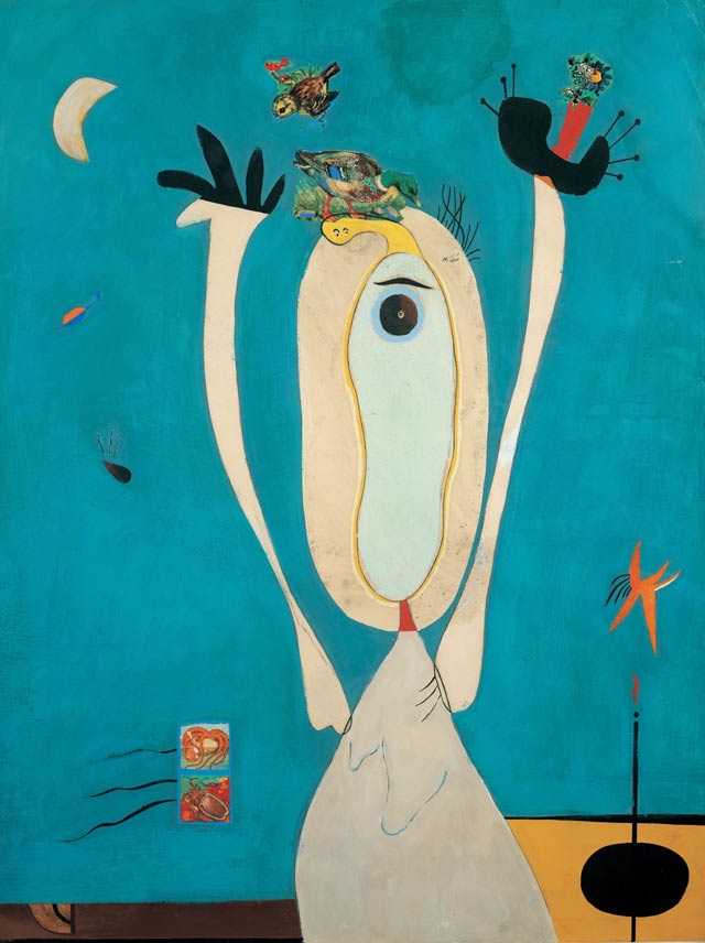 Joan Miro Verwandlung Gouache Collage