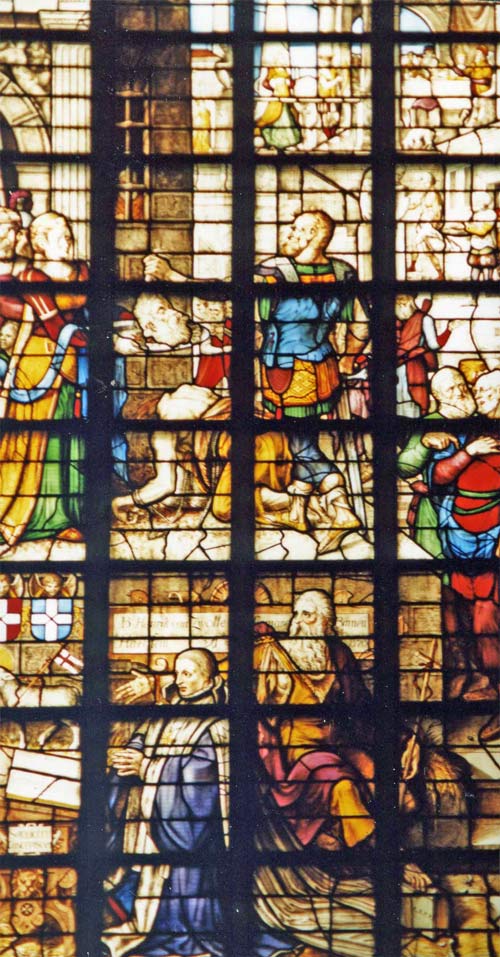 Stained-glass window of John the Baptist in Gouda