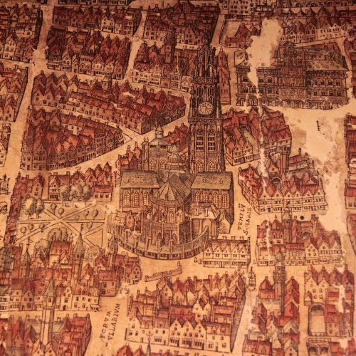 Detail from the map of Antwerp by Vergilius Bononiensis (1565) in the Museum Plantin Moretus.