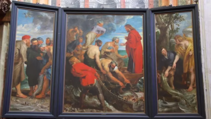 The Miraculous Draught of Fish triptych by Peter Paul Rubens
