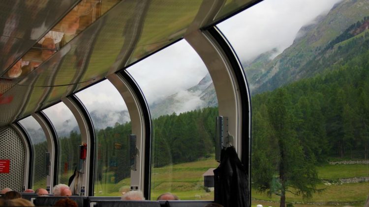 Panoramic Windows of the Bernina Express Train